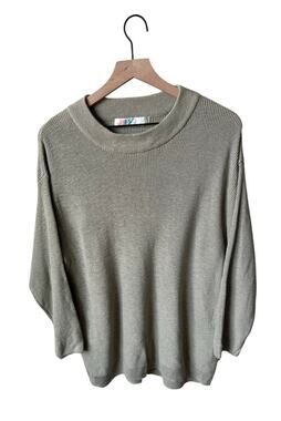 Free People FP Beach Oatmeal Tan Textured Knit Pullover Beach Sweater Size S